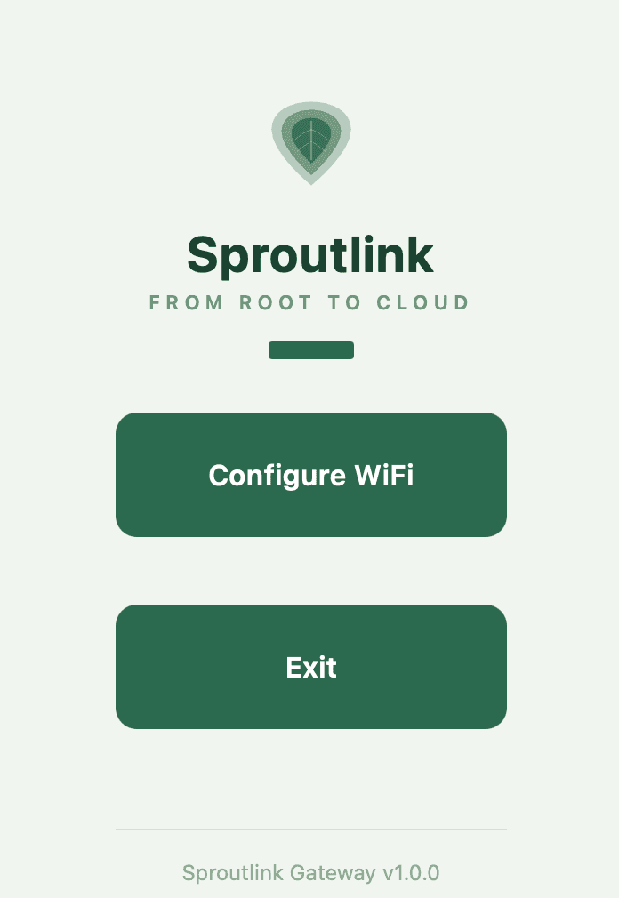Sproutlink captive portal with Configure WiFi button